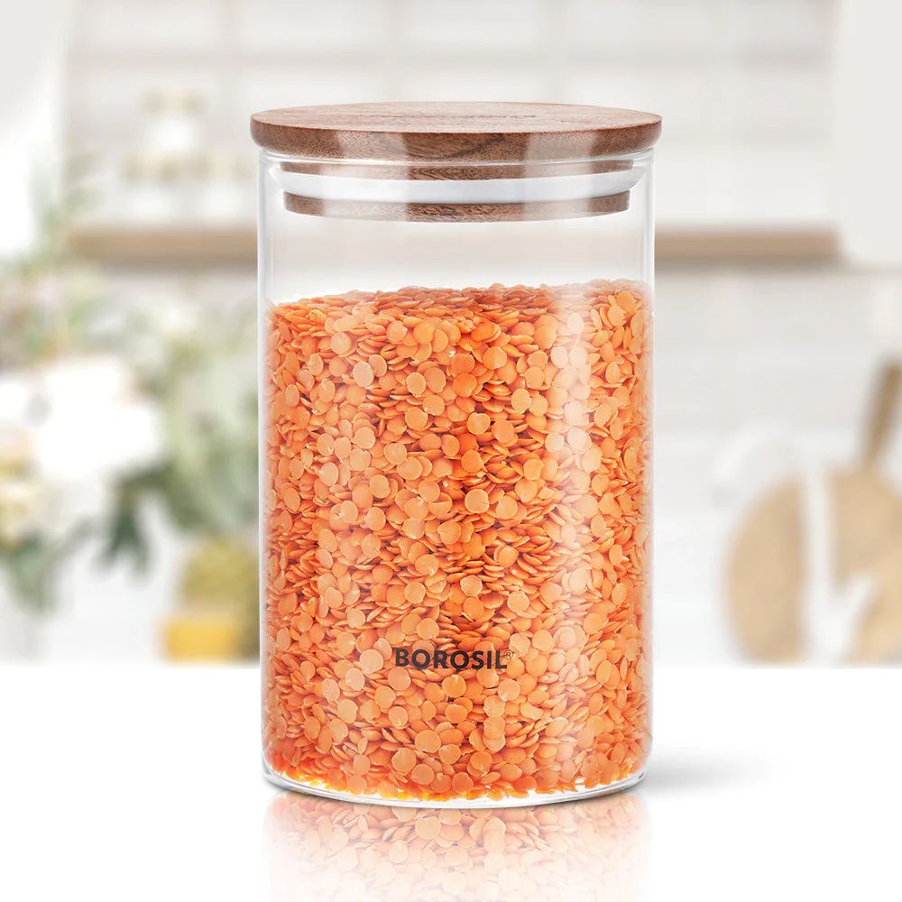 Borosil Classic Jar with Wooden Lid - 3