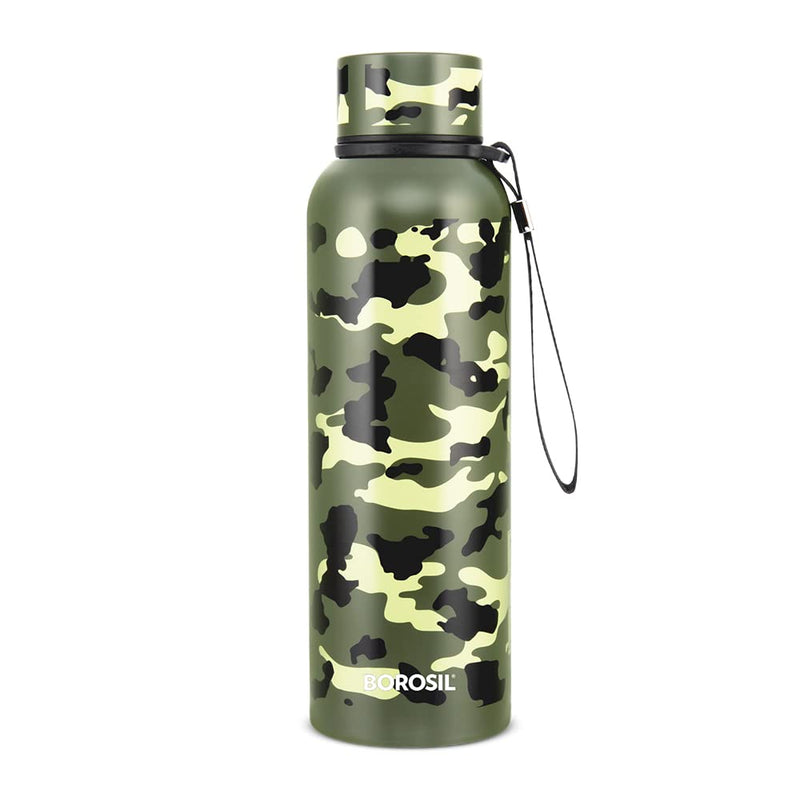 Borosil Trek Military Green 700 ML Stainless Steel Water Bottle - 2