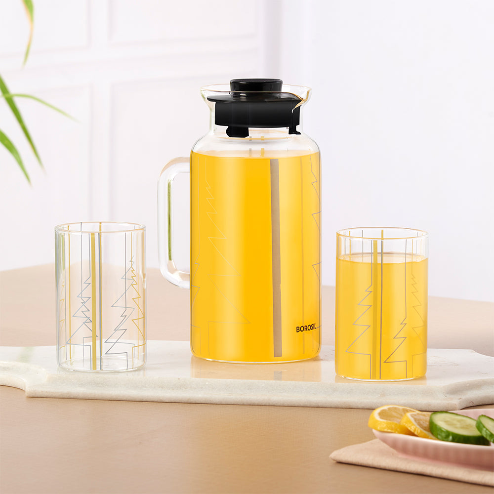 Borosil Sintra Multipurpose Set - Jug with 4 Glasses - 2