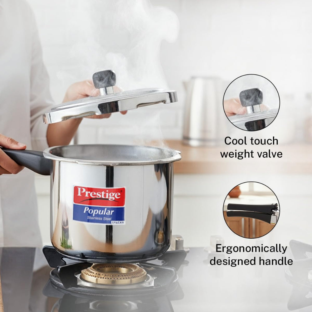 Prestige Popular Svachh Spillage Control Stainless Steel Pressure Cooker - 4