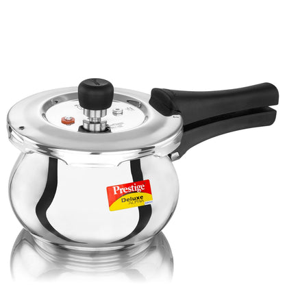 Prestige Deluxe Alpha Svachh Stainless Steel Handi Pressure Cooker | Silver