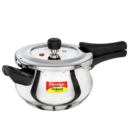 Prestige Deluxe Alpha Svachh Stainless Steel Handi Pressure Cooker | Silver