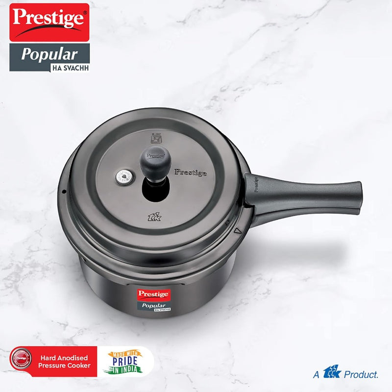 Prestige Popular Svachh Hard Anodised Pressure Cooker - 6