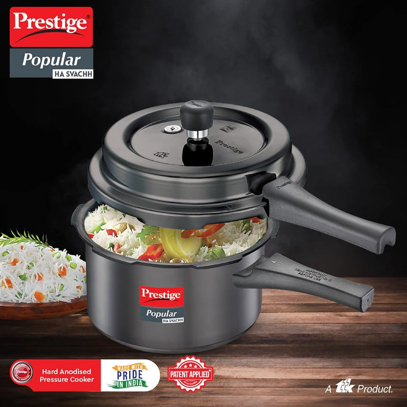 Prestige Popular Svachh Hard Anodised Pressure Cooker - 5