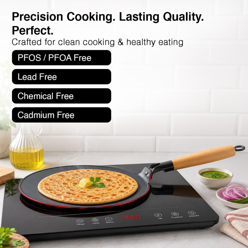 Prestige Castlite Enamel Coated Cast Iron 25 cm Concave Tawa - 7