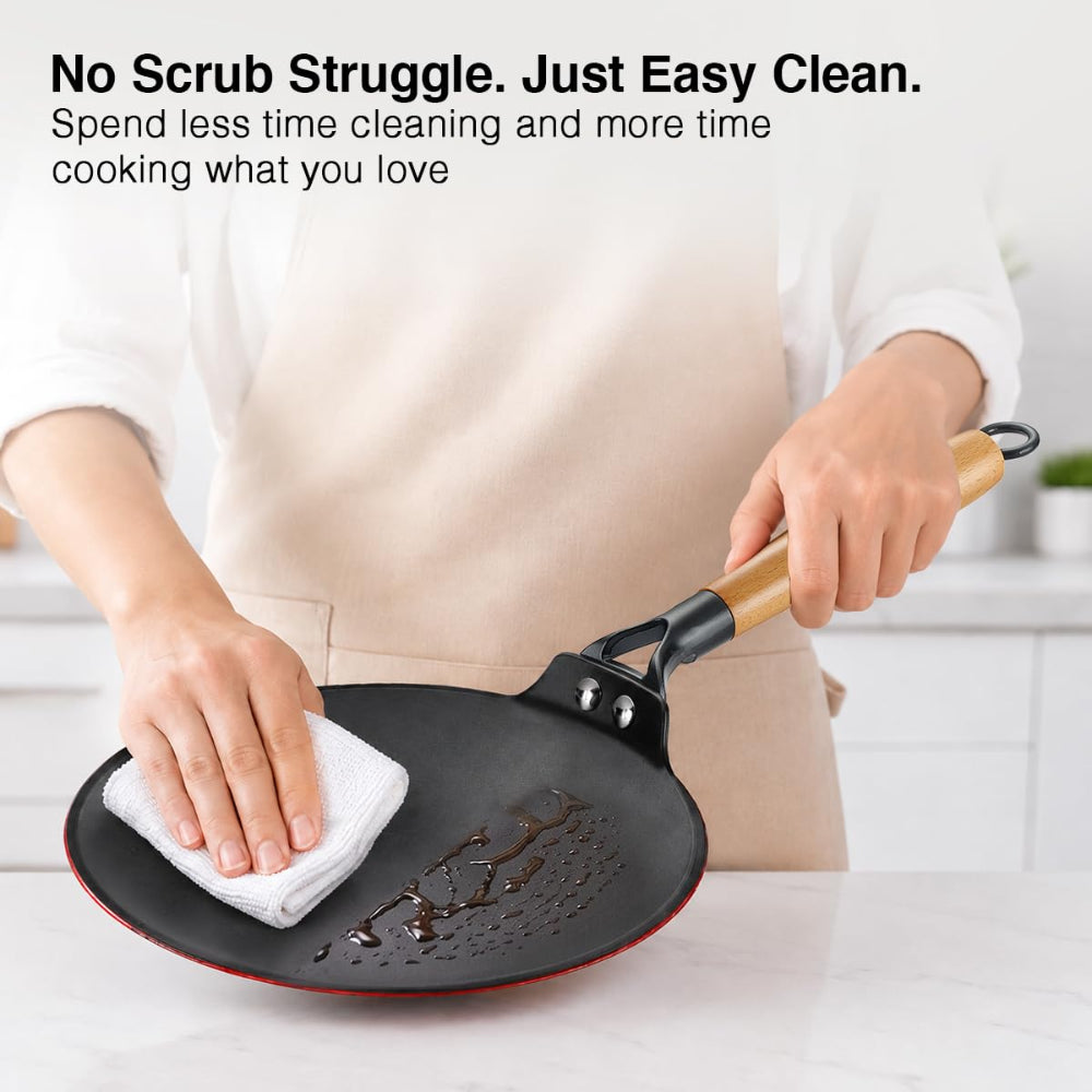 Prestige Castlite Enamel Coated Cast Iron 25 cm Concave Tawa - 8