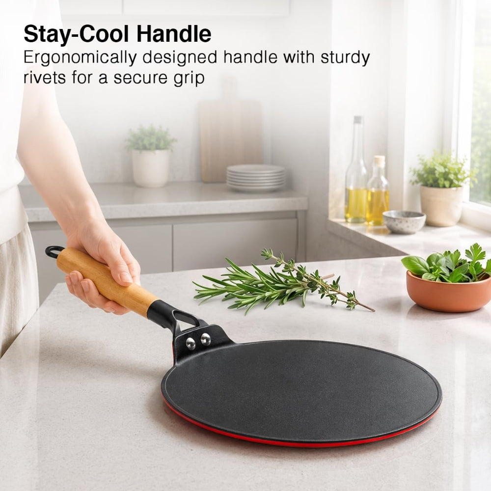 Prestige Castlite Enamel Coated Cast Iron 25 cm Concave Tawa - 9