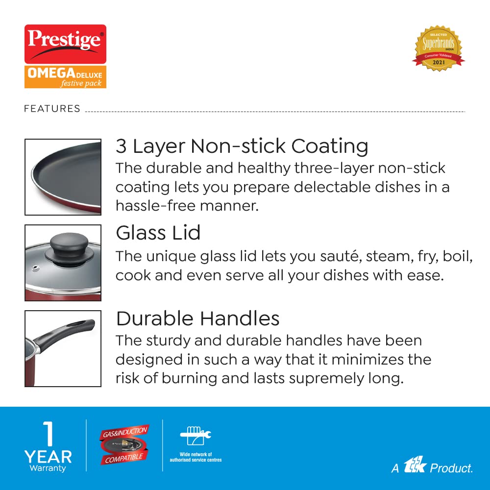 Prestige Omega Deluxe Cookware Set - 5