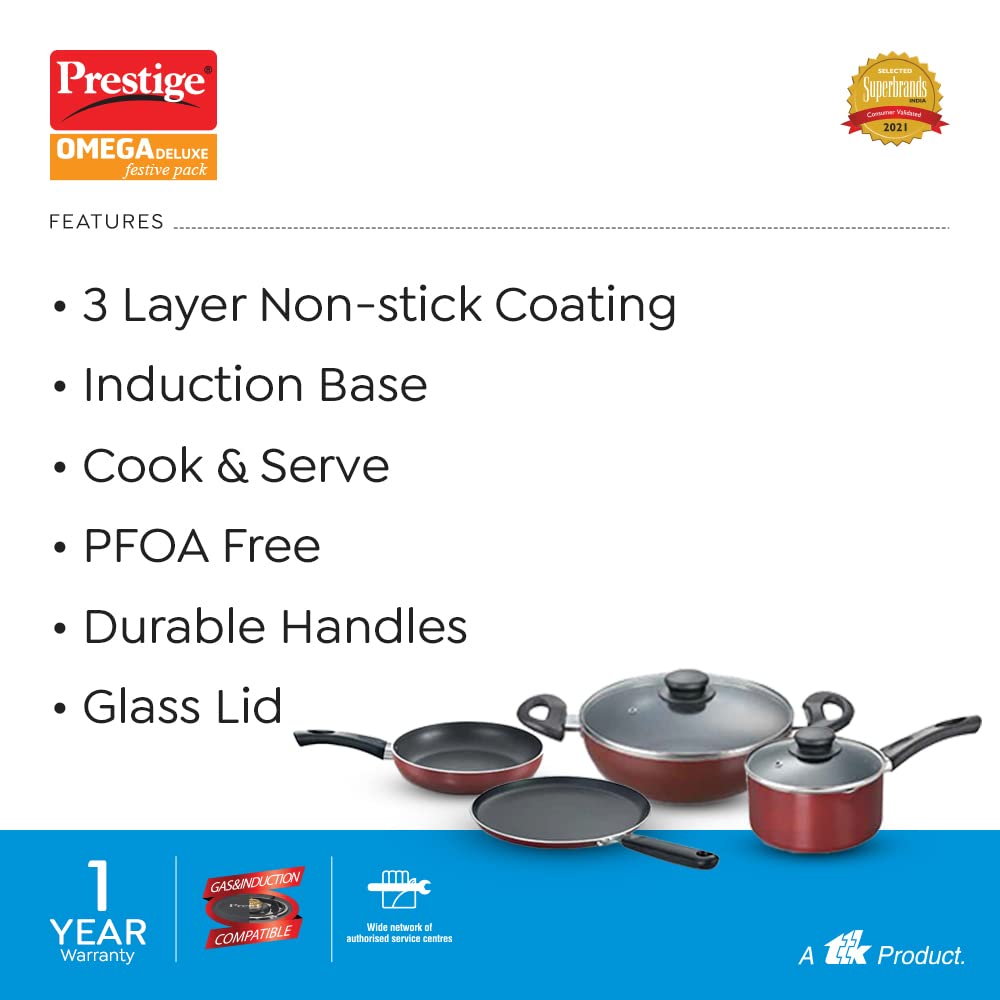 Prestige Omega Deluxe Cookware Set - 4
