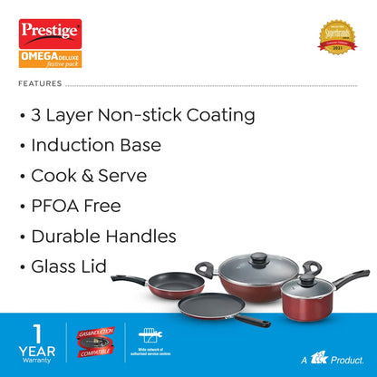 Prestige Omega Deluxe Cookware Set - 4