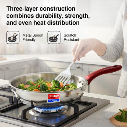 Prestige Platina Popular Stainless Steel Cookware Set - 9