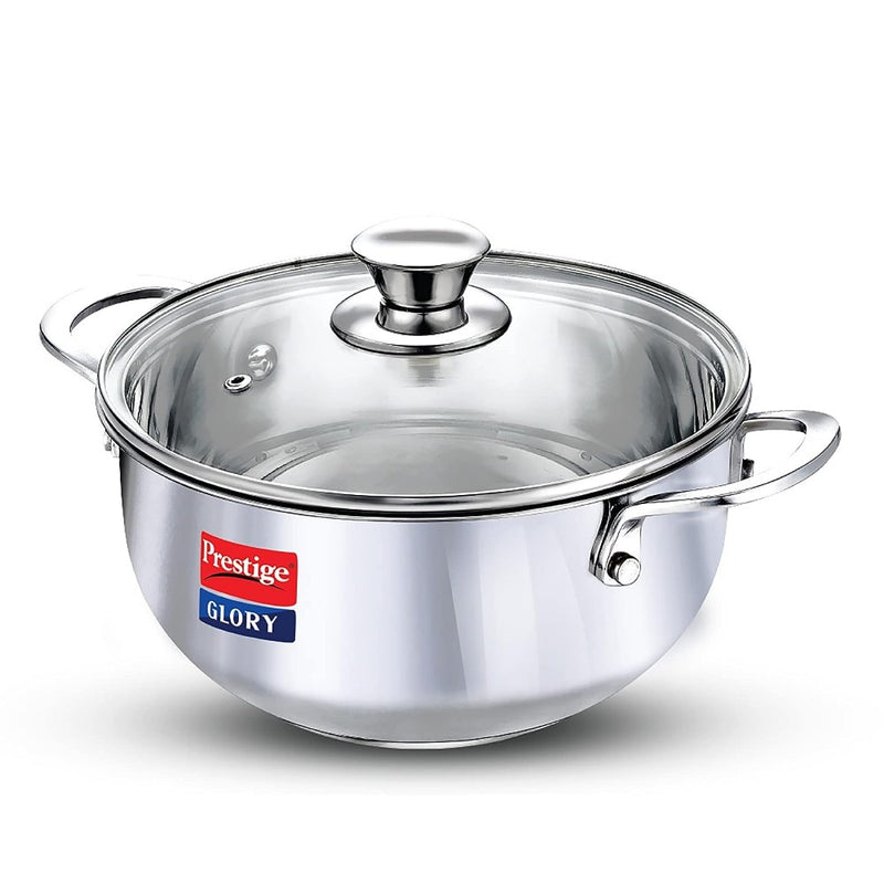 Prestige Glory Stainless Steel 3.5 Litres Kadai with Glass Lid - 1