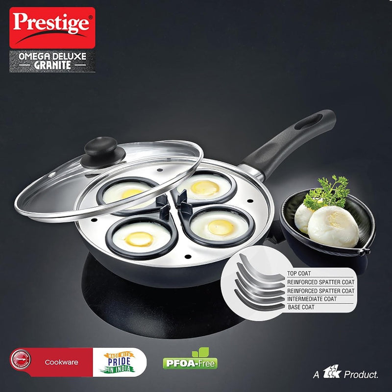 Prestige Omega Deluxe Granite 20 cm Multi-Pan with Egg Poacher & Steamer - 6