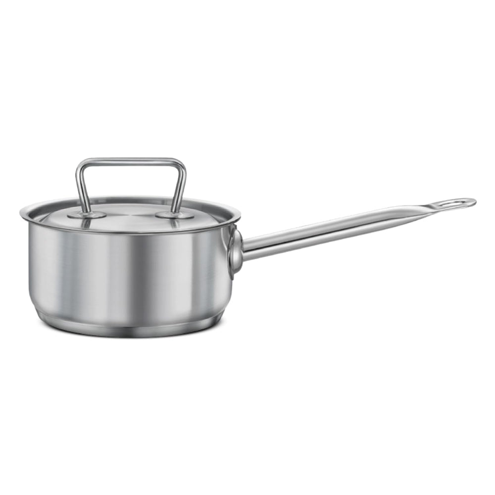 Prestige Stainless Steel Magicbase 16 cm Tri-Ply Capsulated Bottom Sauce Pan with Lid - 1