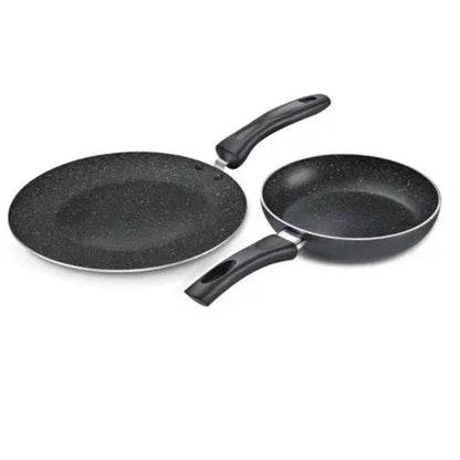 Prestige Omega Deluxe Granite Non-Stick Cookware Set - Concave Tawa + Fry Pan - 1 