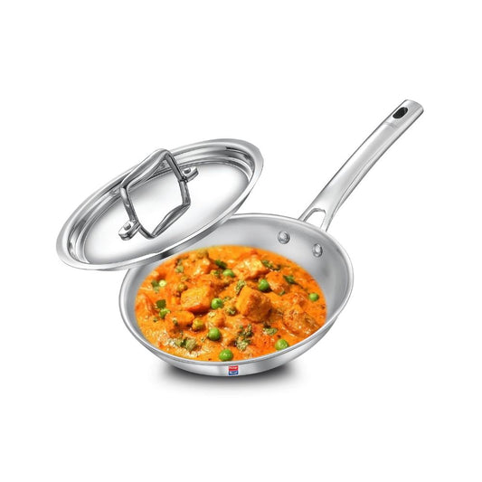 Prestige Tri-Ply Stainless Steel Splendid Fry Pan with Lid - 1