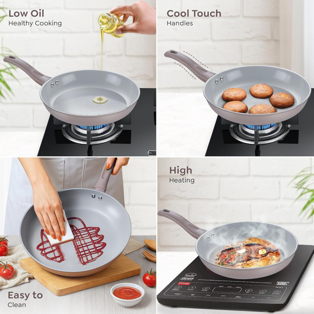 Prestige Ceraglide Duo Ceramic Coating Non Stick Aluminium Fry Pan - 15