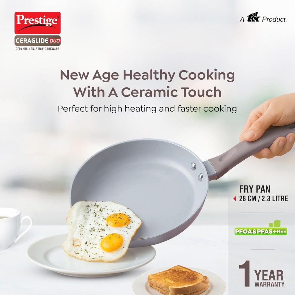 Prestige Ceraglide Duo Ceramic Coating Non Stick Aluminium Fry Pan - 12