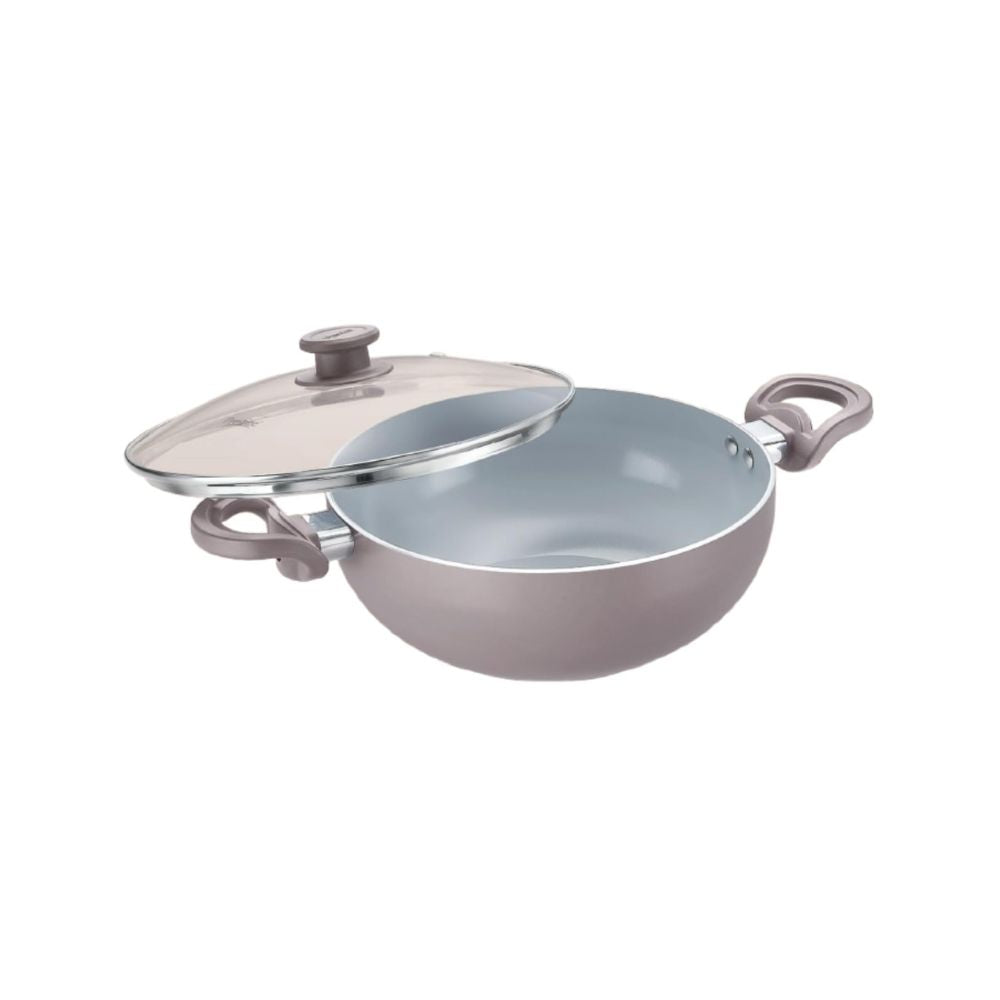 Prestige Ceraglide Duo Ceramic Coating Non Stick Aluminium Deep Kadhai - 2