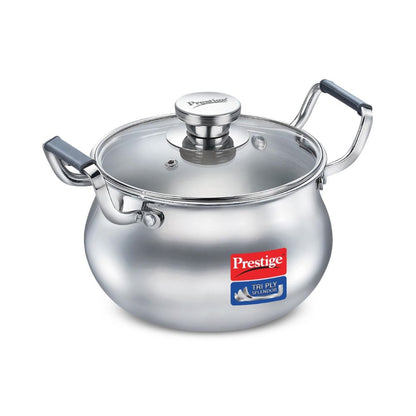 Prestige Tri-Ply Stainless Steel Splendor Handi with Glass Lid - 1