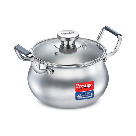 Prestige Tri-Ply Stainless Steel Splendor Handi with Glass Lid - 1