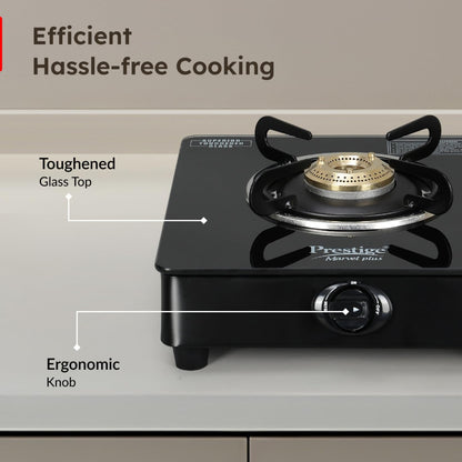 Prestige Marvel Plus Toughened Glass Top 1 Burner Gas Stove - 4