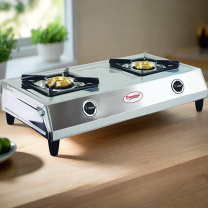 Prestige Agni 2 Burners Manual Stainless steel Gas Stove - PR40053 - 2