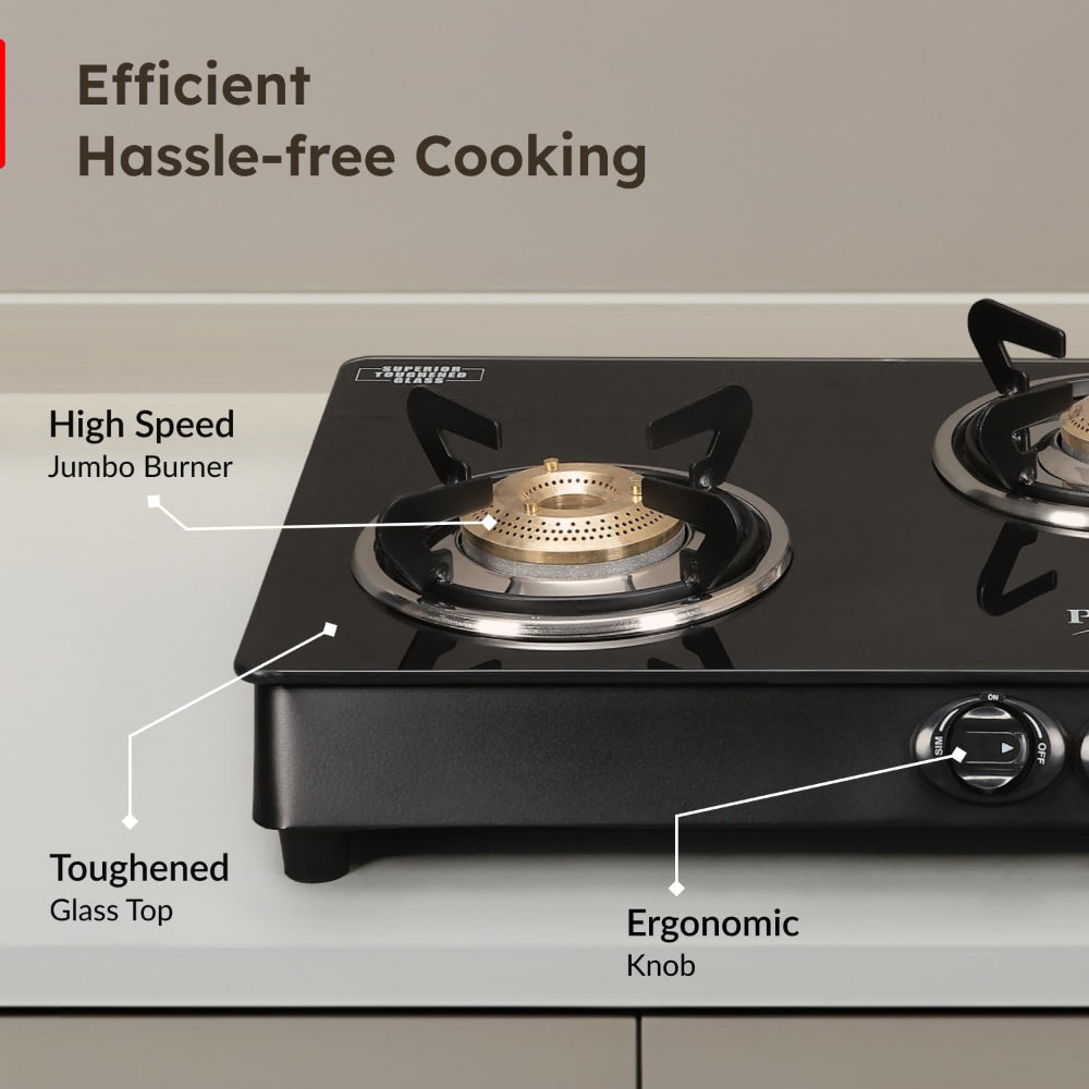 Prestige Marvel Plus 3 Burner Toughened Glass Top Gas Stove - GTM-03 - 5