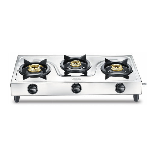Prestige Prime Jumbo Stainless Steel 3 burner Gas Stove - 1