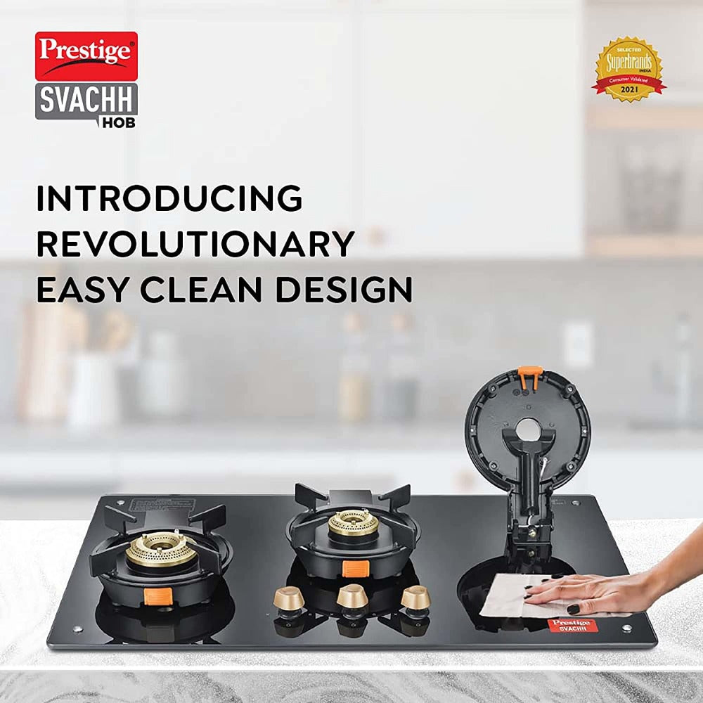 Prestige Svachh PSVH 03 Toughened Glass Top Hobtop with Liftable