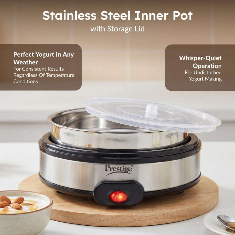 Prestige Electric Yoghurt Maker with Storage Lid with Stainless Steel Inner Pot - 8