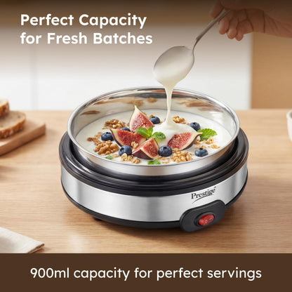 Prestige Electric Yoghurt Maker with Storage Lid with Stainless Steel Inner Pot - 5