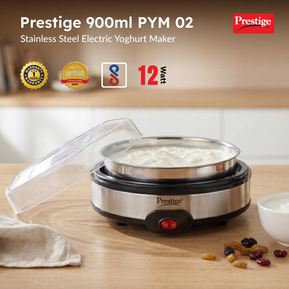 Prestige Electric Yoghurt Maker with Storage Lid with Stainless Steel Inner Pot - 4