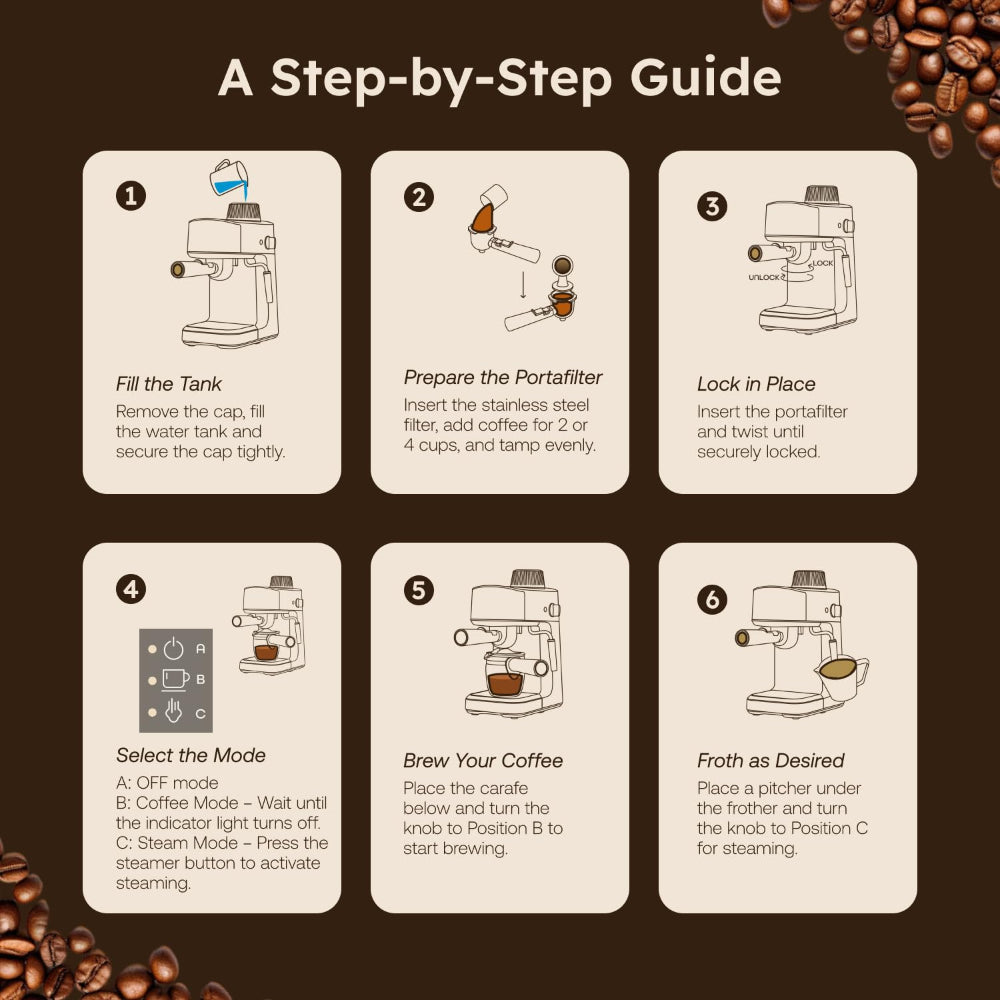 Prestige Espresso 800 Watts Coffee Maker - 7