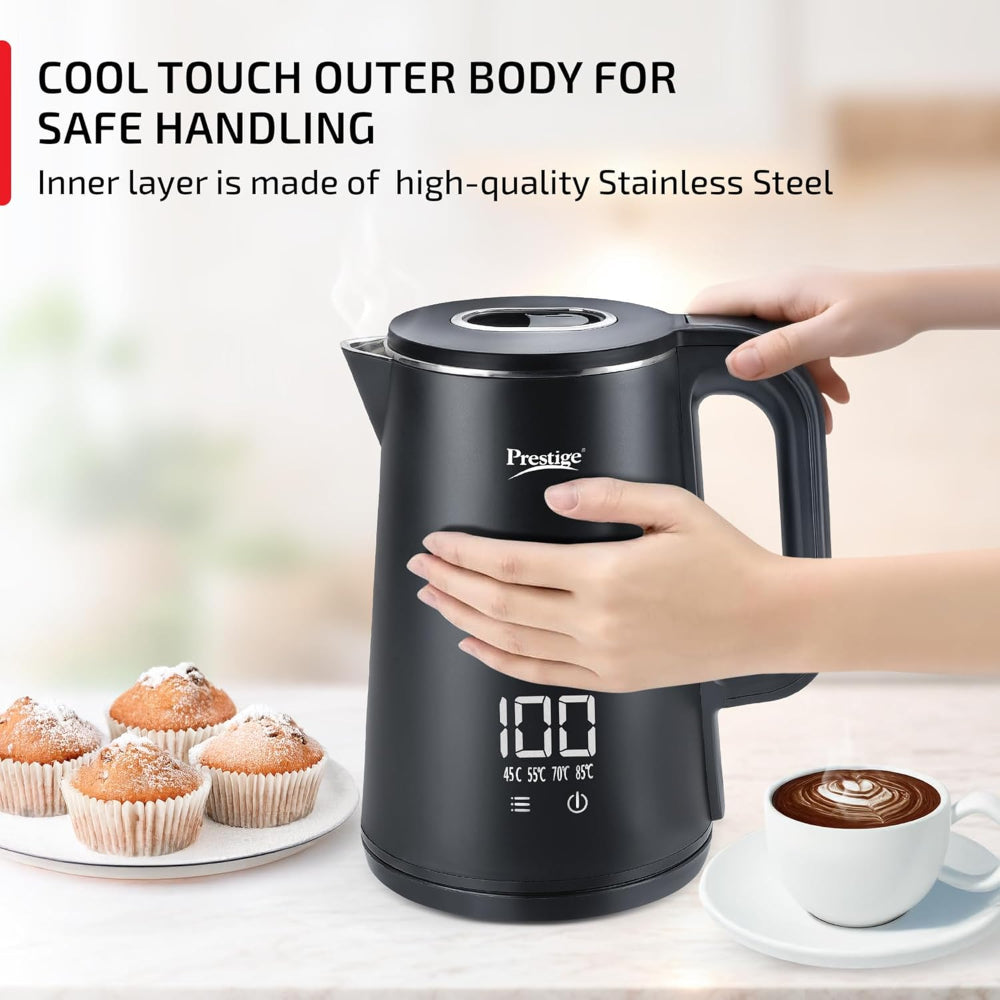 Prestige Stainless Steel Digi 2 Litre 1350 Watts Kettle with 4 Preset Modes - 4