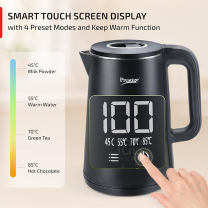Prestige Stainless Steel Digi 2 Litre 1350 Watts Kettle with 4 Preset Modes - 3