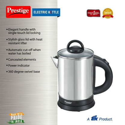 Prestige Stainless Steel PKGSS 1.7 Liter 1350 Watts Electric Kettle - 3