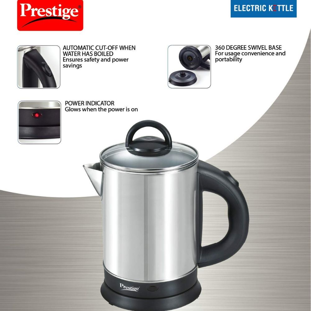Prestige Stainless Steel PKGSS 1.7 Liter 1350 Watts Electric Kettle - 5