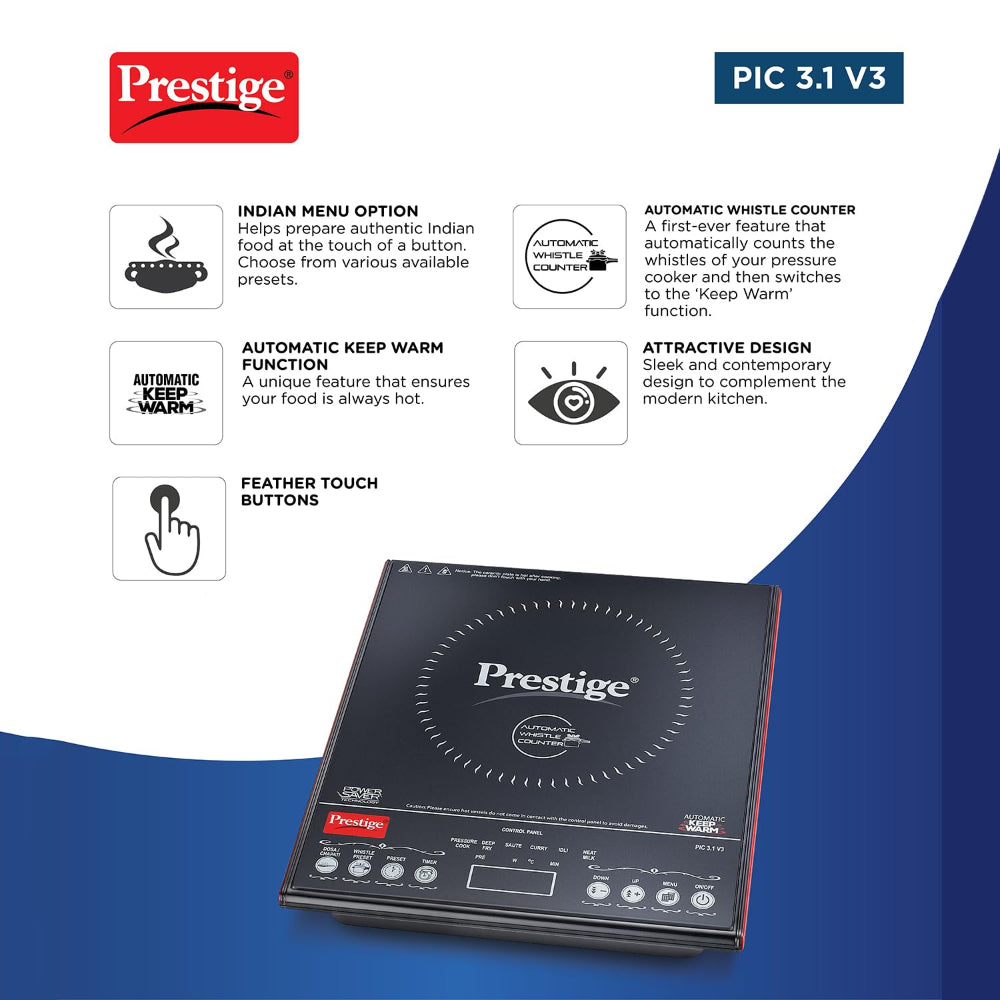 Prestige PIC 3.1 V3 2000 Watts Induction Cooktop - 4