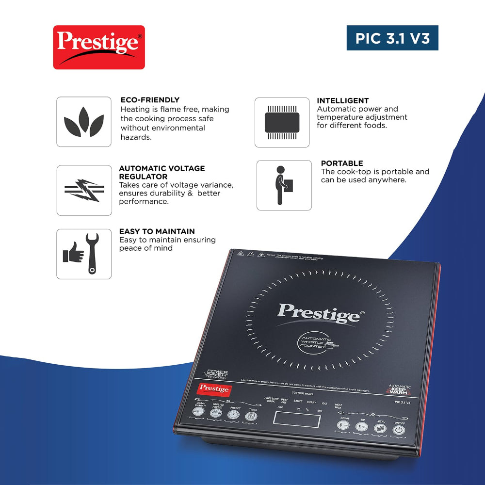 Prestige PIC 3.1 V3 2000 Watts Induction Cooktop - 5