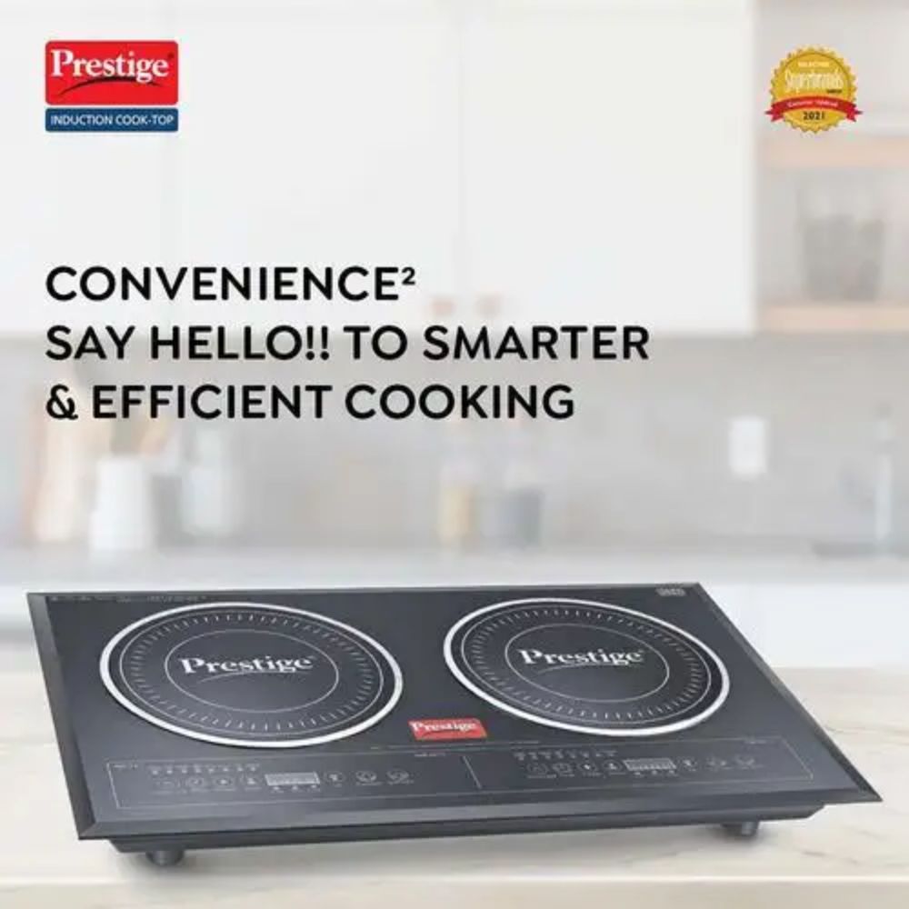 Prestige PDIC Double Induction Cooktop Black