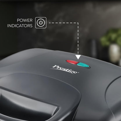 Prestige PGMFD 800 Watt Grill Sandwich Toaster with Non-Stick Grill Plates - 3