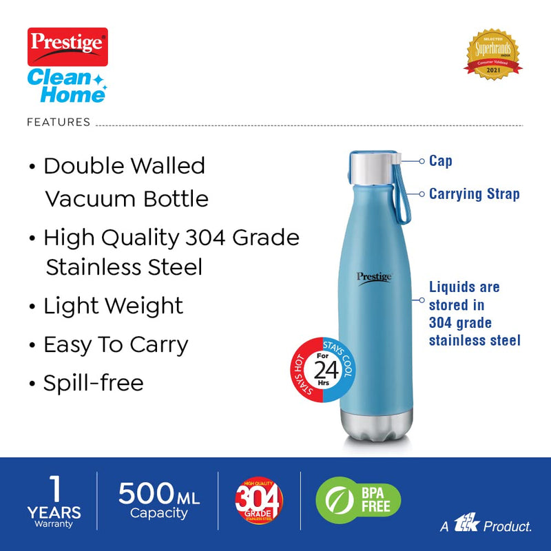 Prestige Stainless Steel PDWBC 01 500 ML Water Bottle - 3