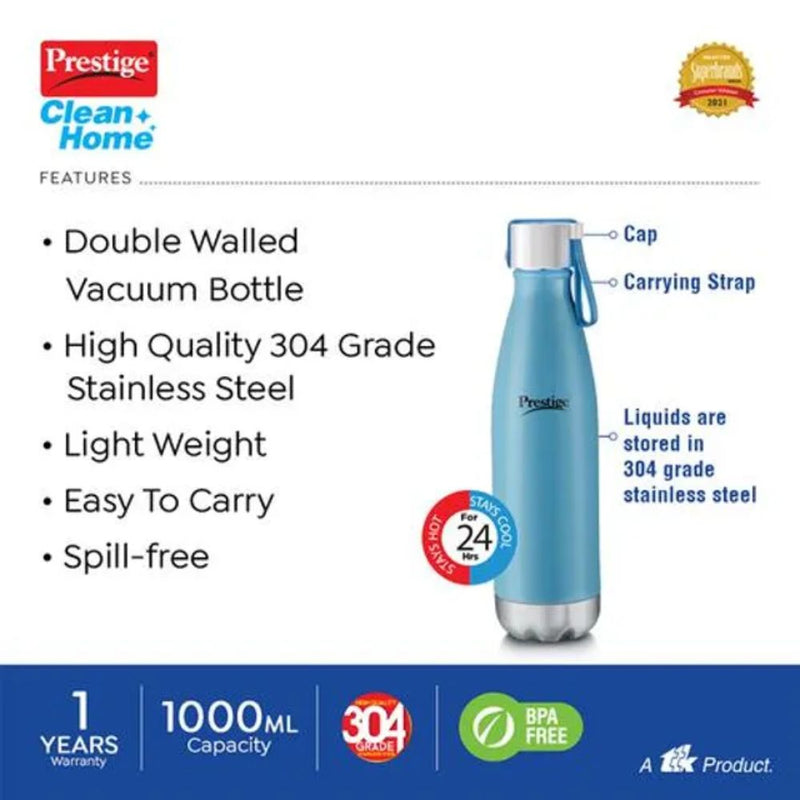 Prestige Stainless Steel PDWBC 02 1000 ML Water Bottle - 3