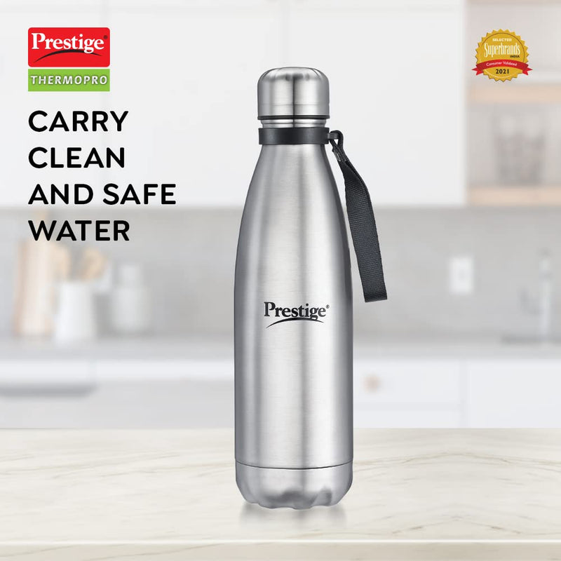 Prestige Stainless Steel Water Bottle - PWSL | Small | Silver