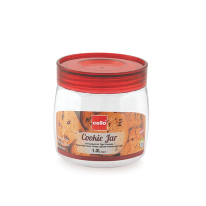 Cello Cookie Oval Plastic Storage Jar with Lid - 3
