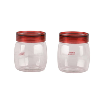 Cello Cookie 500 ML Plastic Storage Jar with Red Lid - 3