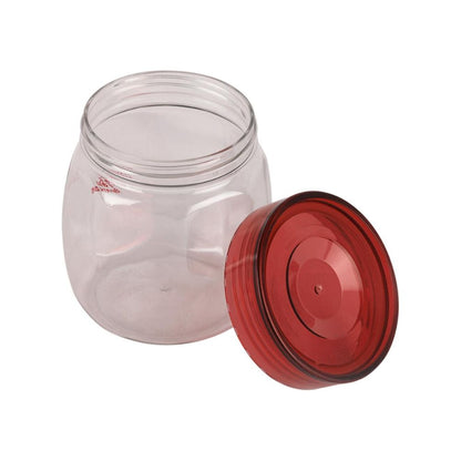 Cello Cookie 500 ML Plastic Storage Jar with Red Lid - 5