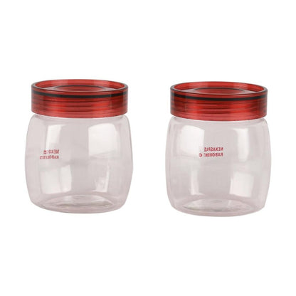 Cello Cookie 1000 ML Plastic Storage Jar with Red Lid - 3