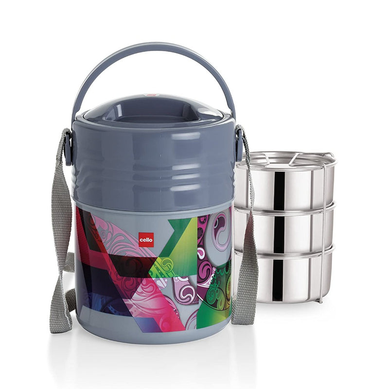 Cello Meal Kit Insulated Tiffin with Stainless Steel Containers - 3